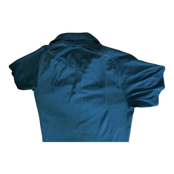 Lululemon Men’s Box Logo Marlin Green Polo Shirt Size Large - Picture 6 of 8